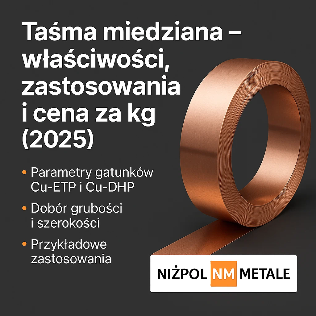 Taśma miedziana – właściwości, zastosowania i cena za kg (2025)