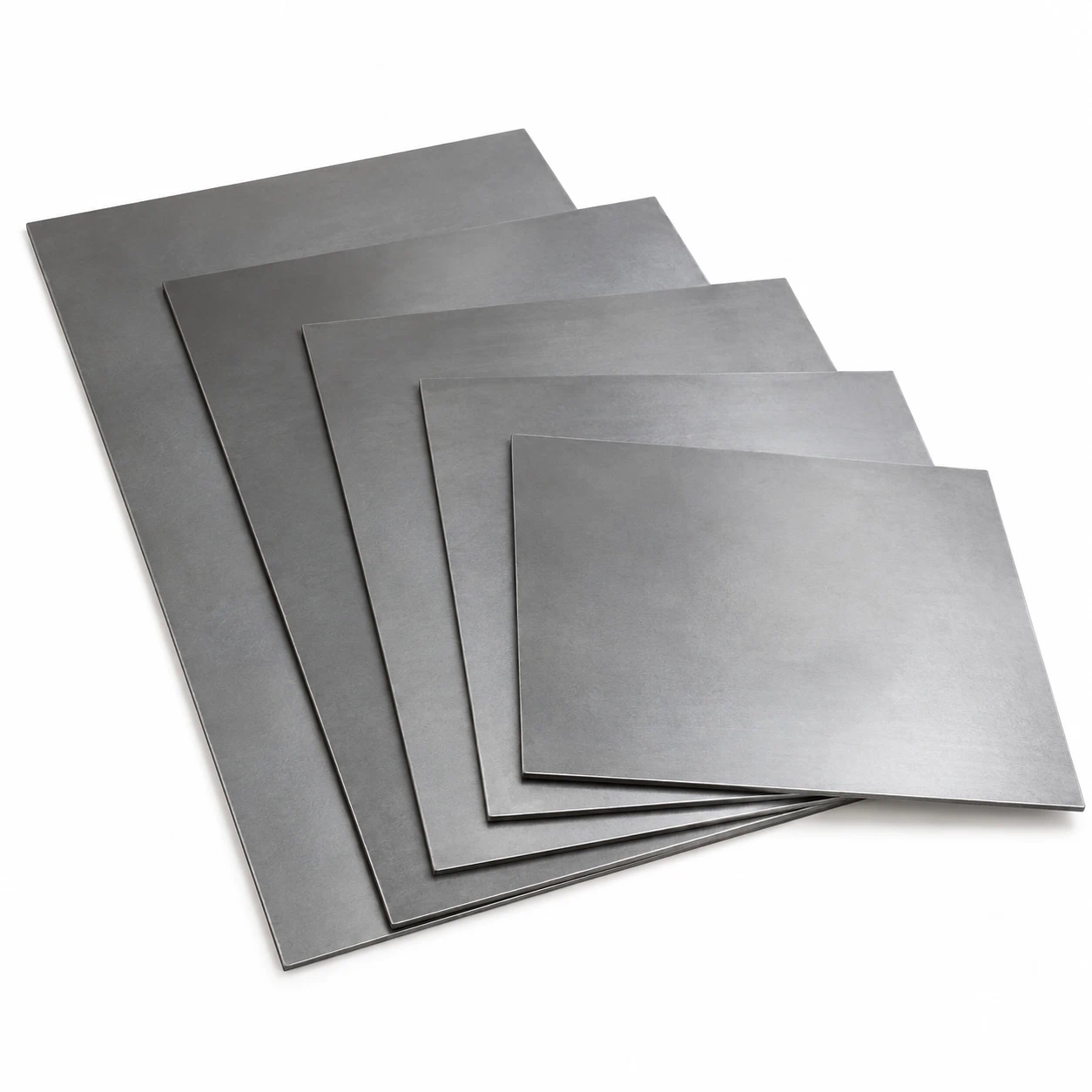 Blachy stalowe zimnowalcowane DC01 2 mm w formacie 50 x 50 cm ułożone razem