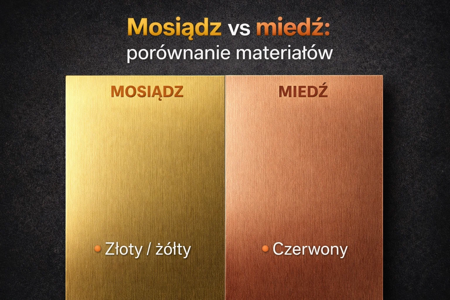 mosiądz vs miedź porównanie materiałów