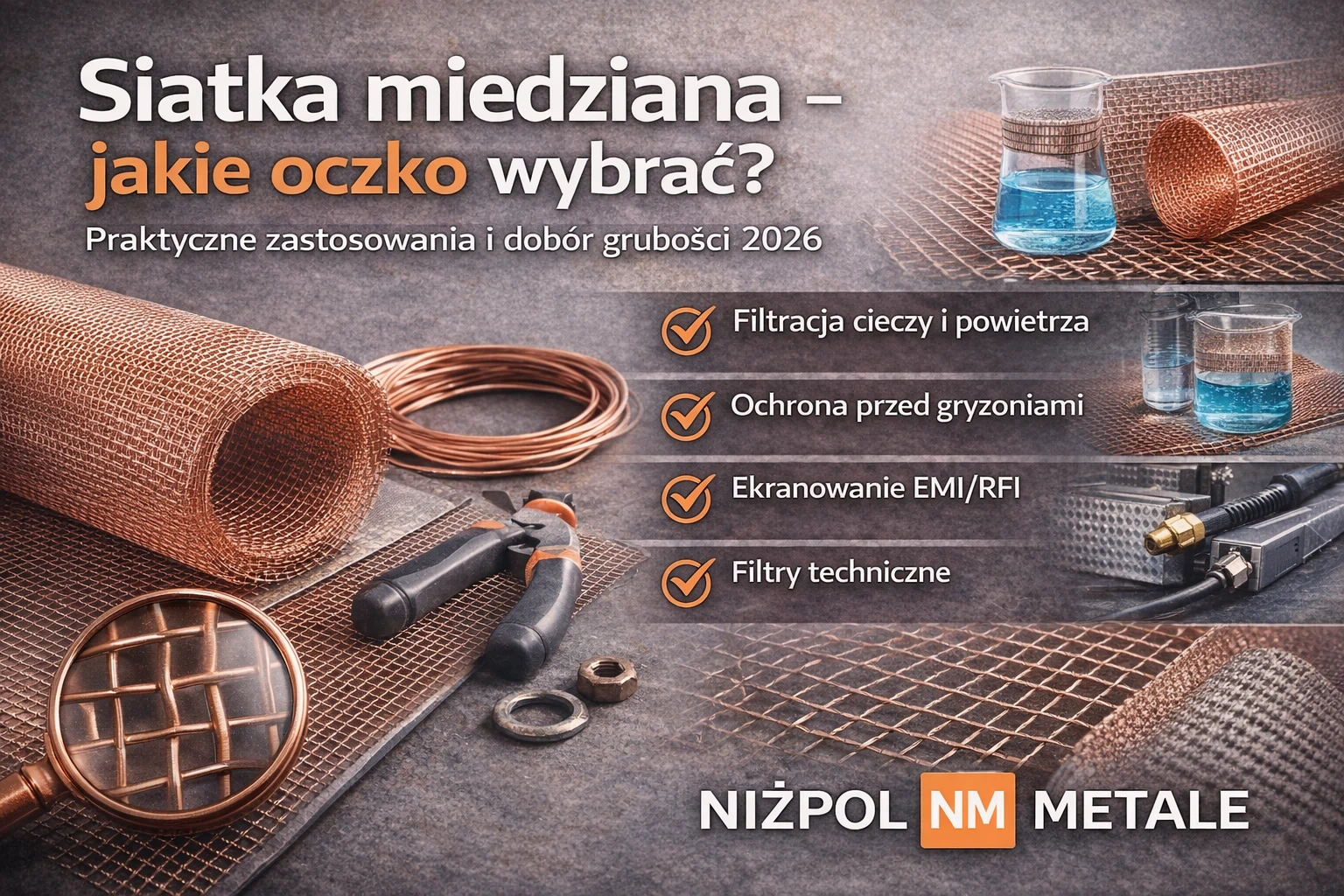 Siatka miedziana – jakie oczko wybrać? Najlepsze zastosowania i dobór grubości 2026